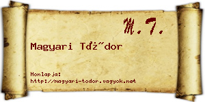 Magyari Tódor névjegykártya